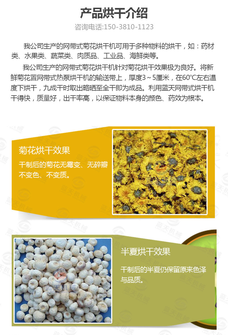 菊花烘干機產(chǎn)品烘干介紹