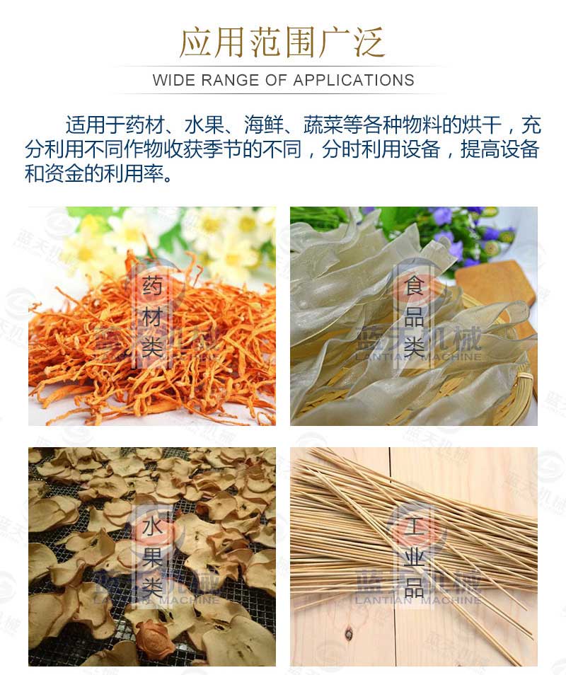 蟲(chóng)草花烘干機應用范圍